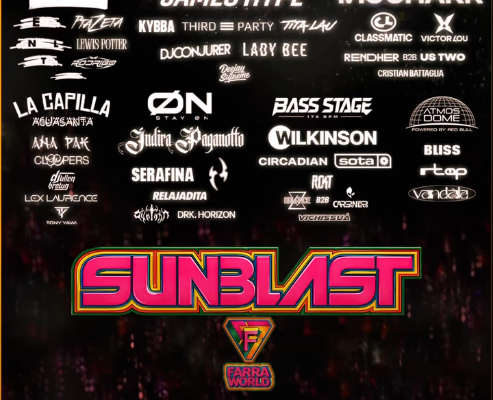 Cartel de lineup de Sunblast Festival 2026 publicado por el Instagram oficial